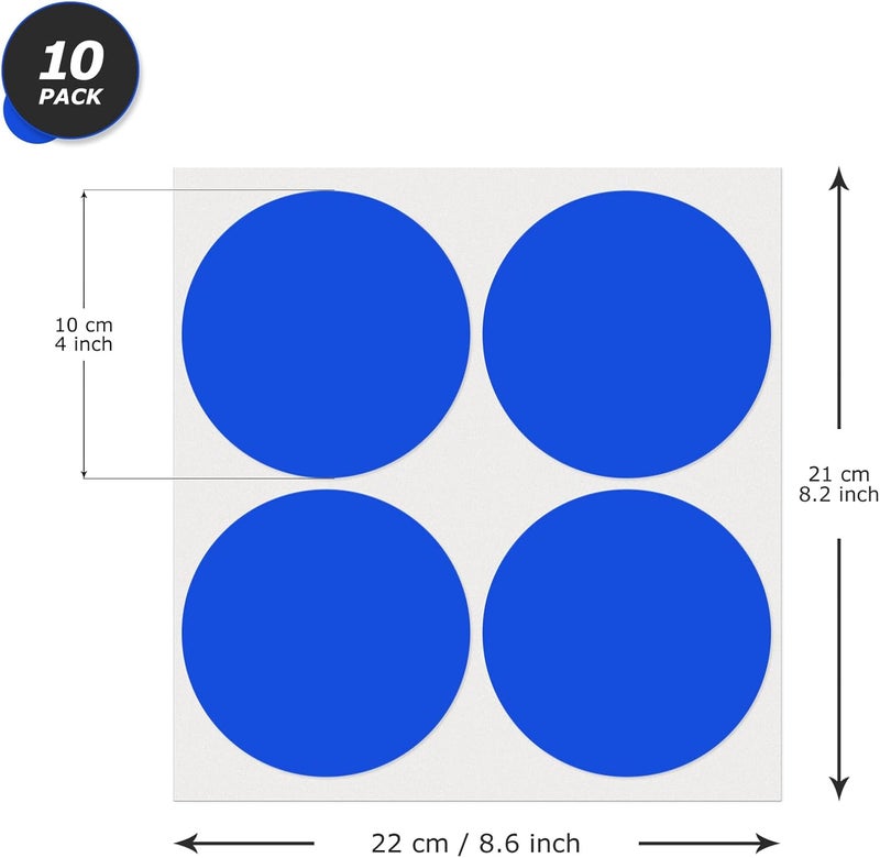 YIKIADA 40 PCS Dot Stickers 4" Round Labels Large Circle Color Coding Moving Decals Price Tags for Office Classroom Home Yard Sale Line up 10 Colors - Image 2